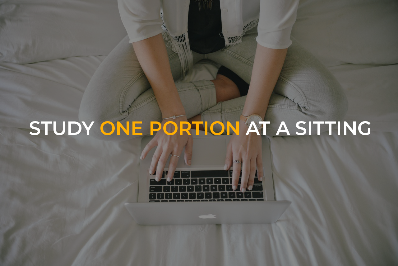 Study One Portion at a Sitting